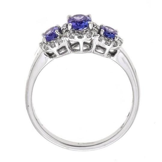 10K White Gold Tanzanite and Diamond Ring by Anika and August 3