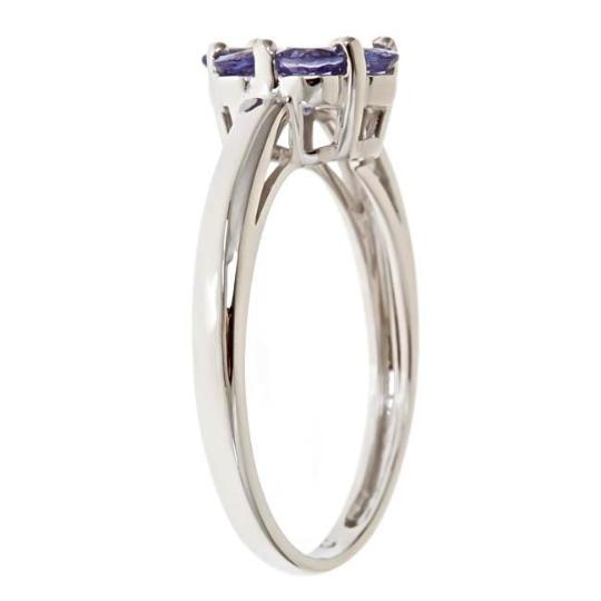 10k White Gold Tanzanite Cluster Ring by Anika and August 1
