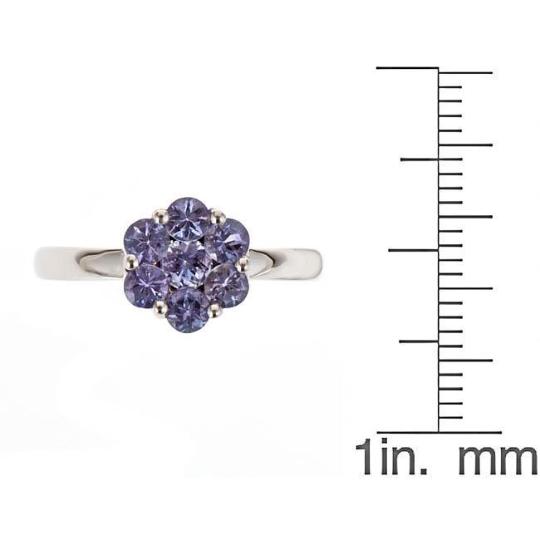 10k White Gold Tanzanite Cluster Ring by Anika and August 3