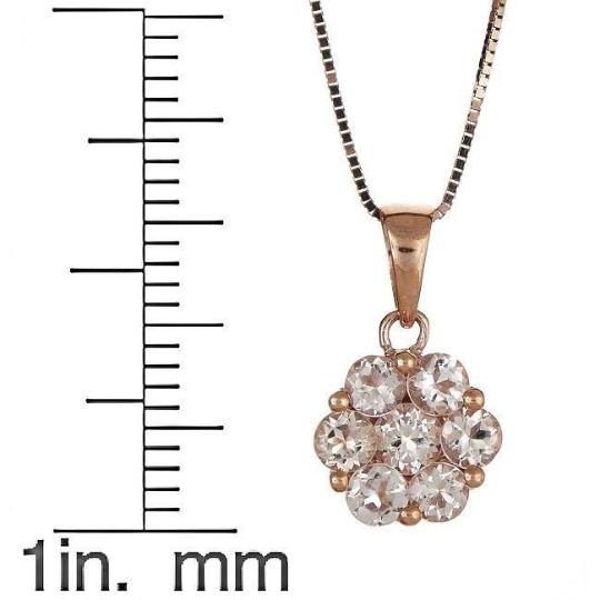 10k Rose Gold Round-cut Morganite Pendant by Anika and August 4