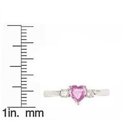 14k Gold Ceylon Pink Sapphire and 1/10ct TDW Diamond Ring (G-H, I1-I2) By Anika and August  4