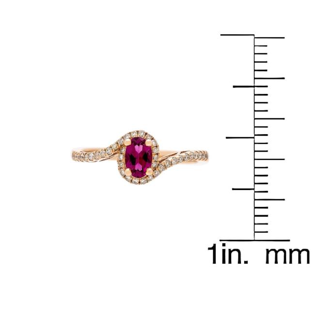 14k Rose Gold Ruby and 1/5ct TDW Diamond Ring (G-H, I1-I2) by Anika and August 5