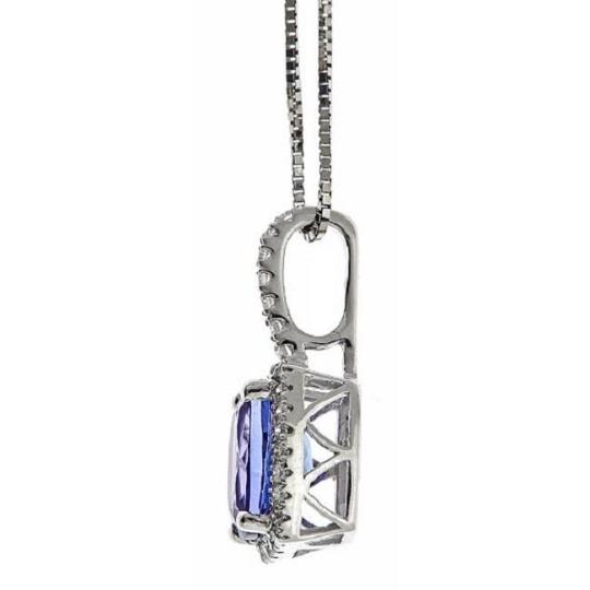 10k White Gold 1/8ct TDW Diamond and Tanzanite Pendant (G-H, I1-I2) by Anika and August2