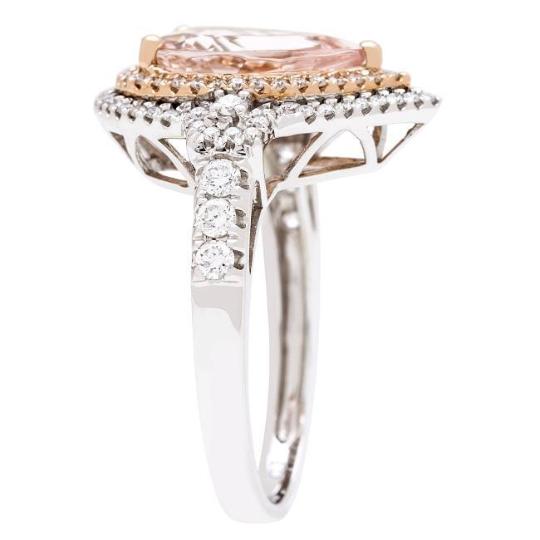 14-karat Two-tone Gold Morganite and Diamond Ring by Anika and August 2