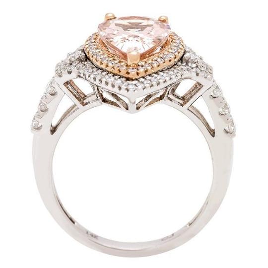 14-karat Two-tone Gold Morganite and Diamond Ring by Anika and August 4