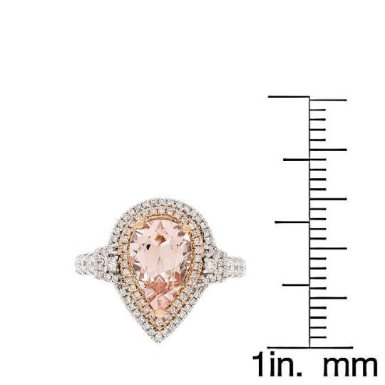 14-karat Two-tone Gold Morganite and Diamond Ring by Anika and August 5