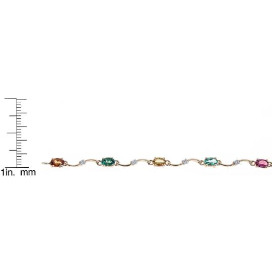 10K YG Multi Tourmaline & Diamond Bracelet by Anika and August 4