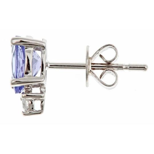 10K White Gold Tanzanite and Diamond Earring by Anika and August 2