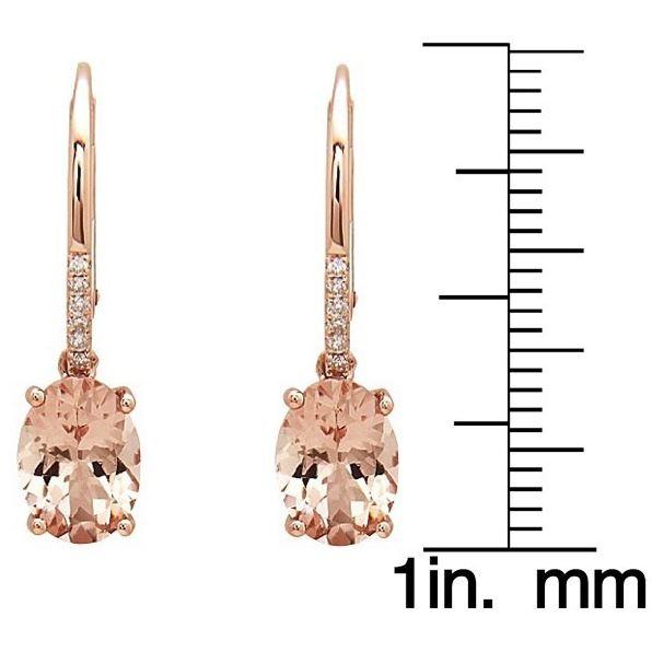 14k Rose Gold Morganite and Diamond Earrings  by Anika and August 2