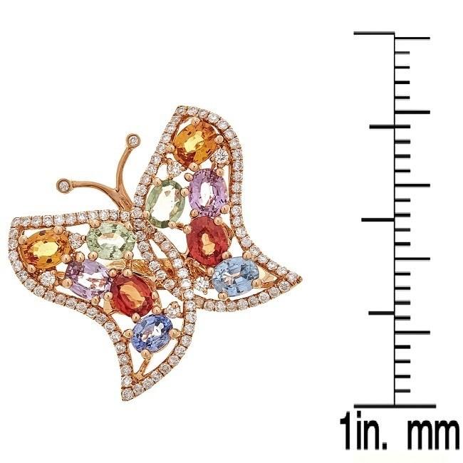 18k Rose Gold Multi-gemstone and 3/4ct TDW Diamond Ring (G-H, I1-I2) by Anika and August 