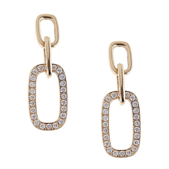 14K Yellow Gold Diamond Earring  by Anika and August 