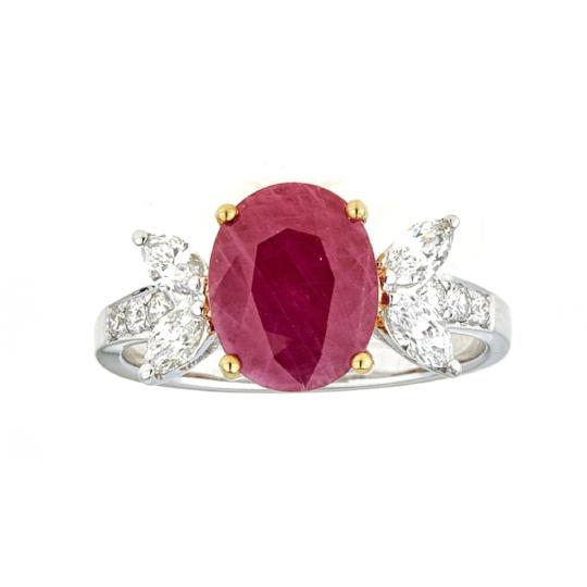 18K White gold Ruby and Diamond Ring  by Anika and August 1