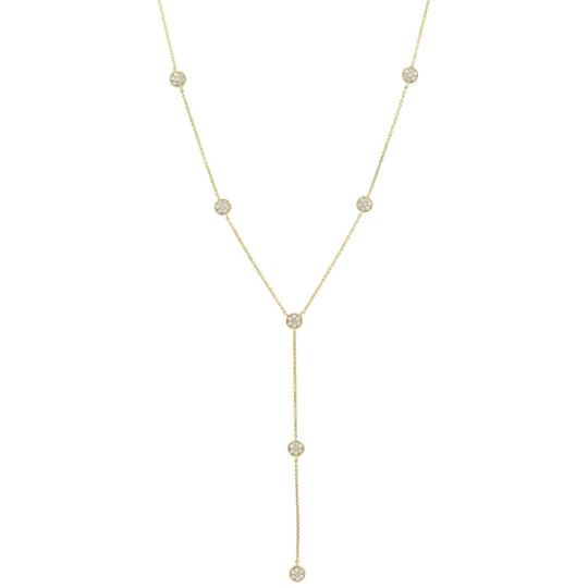 10K Yellow Gold Diamond Necklace by Anika and August 1