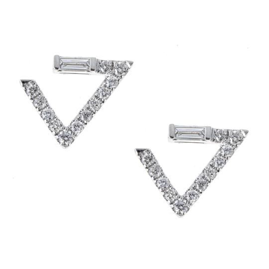18K White Gold Diamond Earring by Anika and August