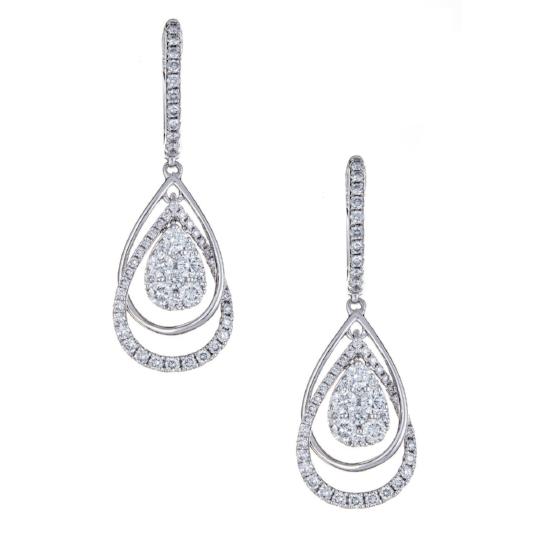 18K White Gold Diamond Earring by Anika and August