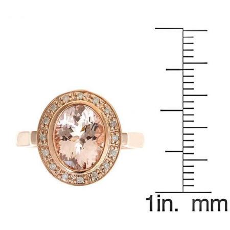 10k Rose Gold Morganite/ 1/10ct TDW Diamond Ring (G-H, I1-I2) By Anika and August 3